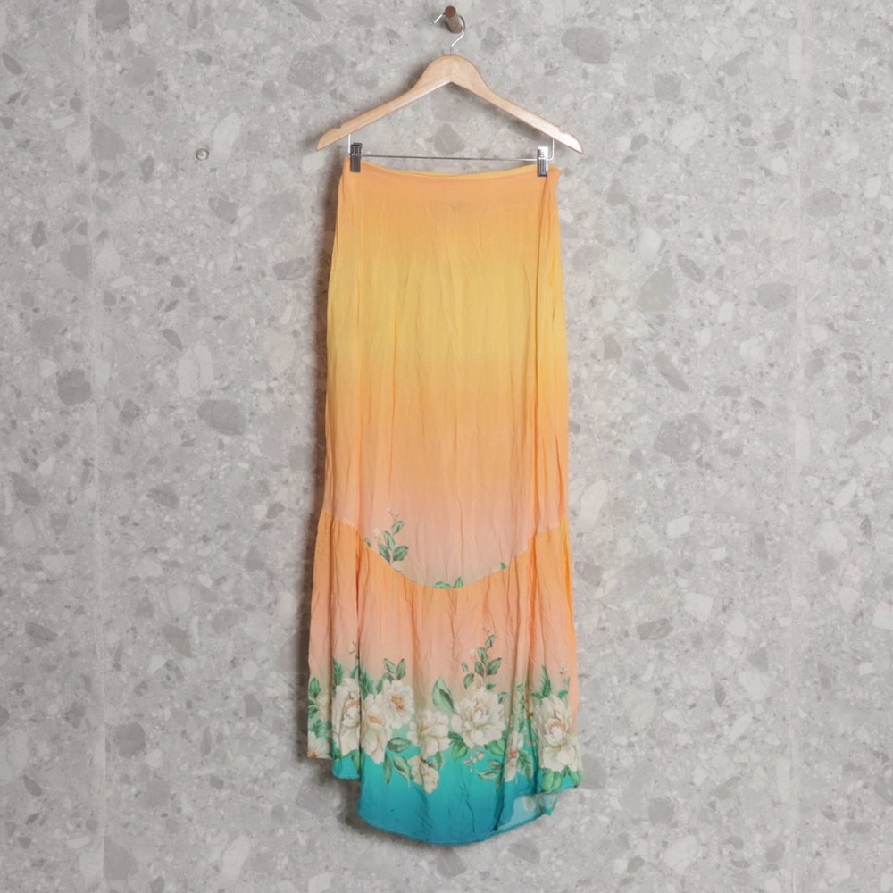 Farm Floral Ombre Maxi Skirt